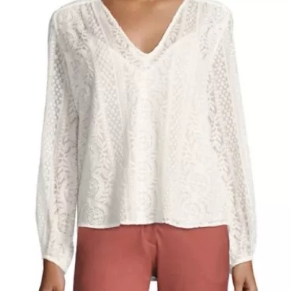 Elegant White Lace Women's Top